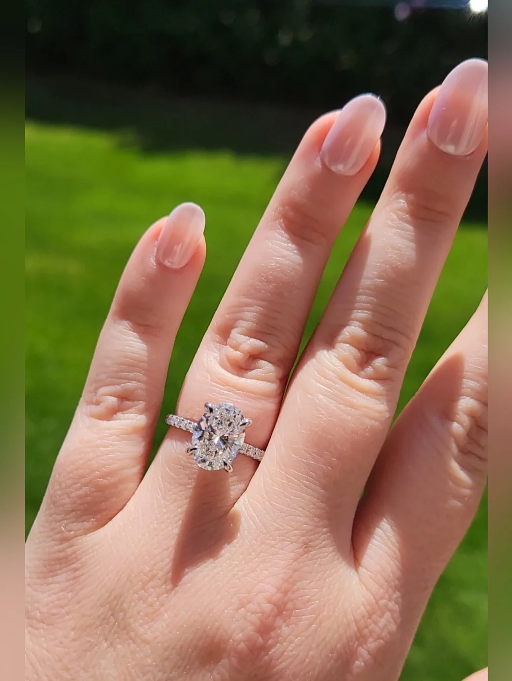 New 3ct Outstanding IGI Certified Lab Grown Diamond, 14k White Gold - Picture 11 of 12